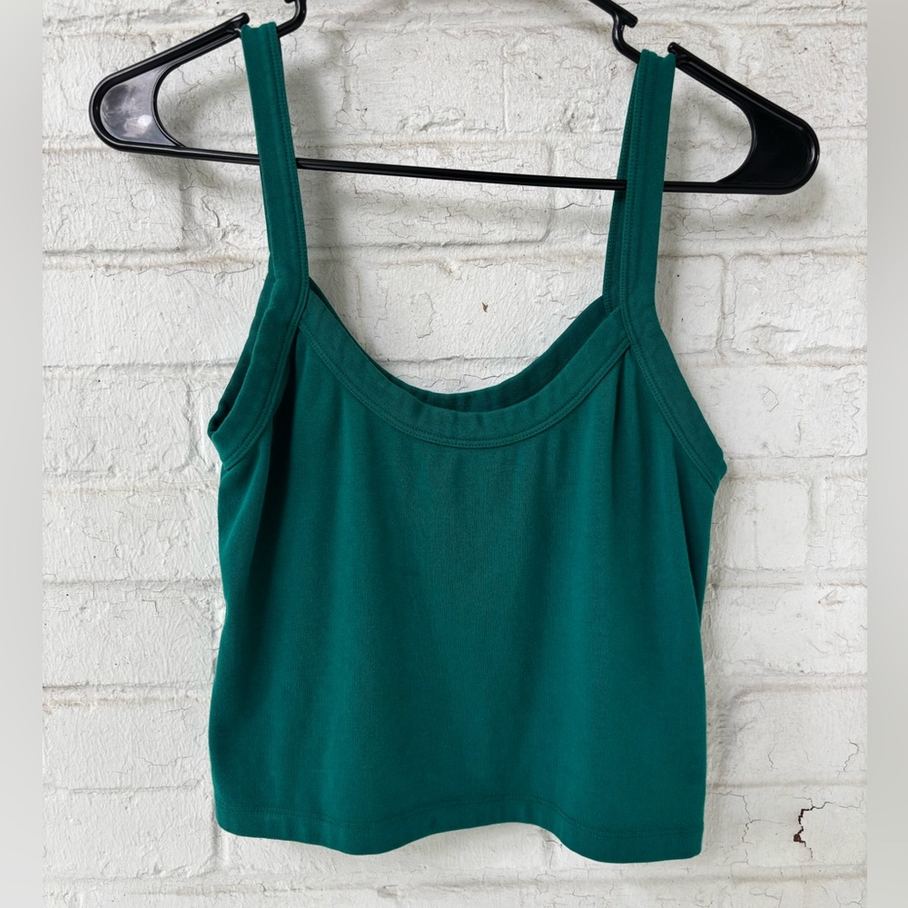 Teal Big Bud Press Tank Top